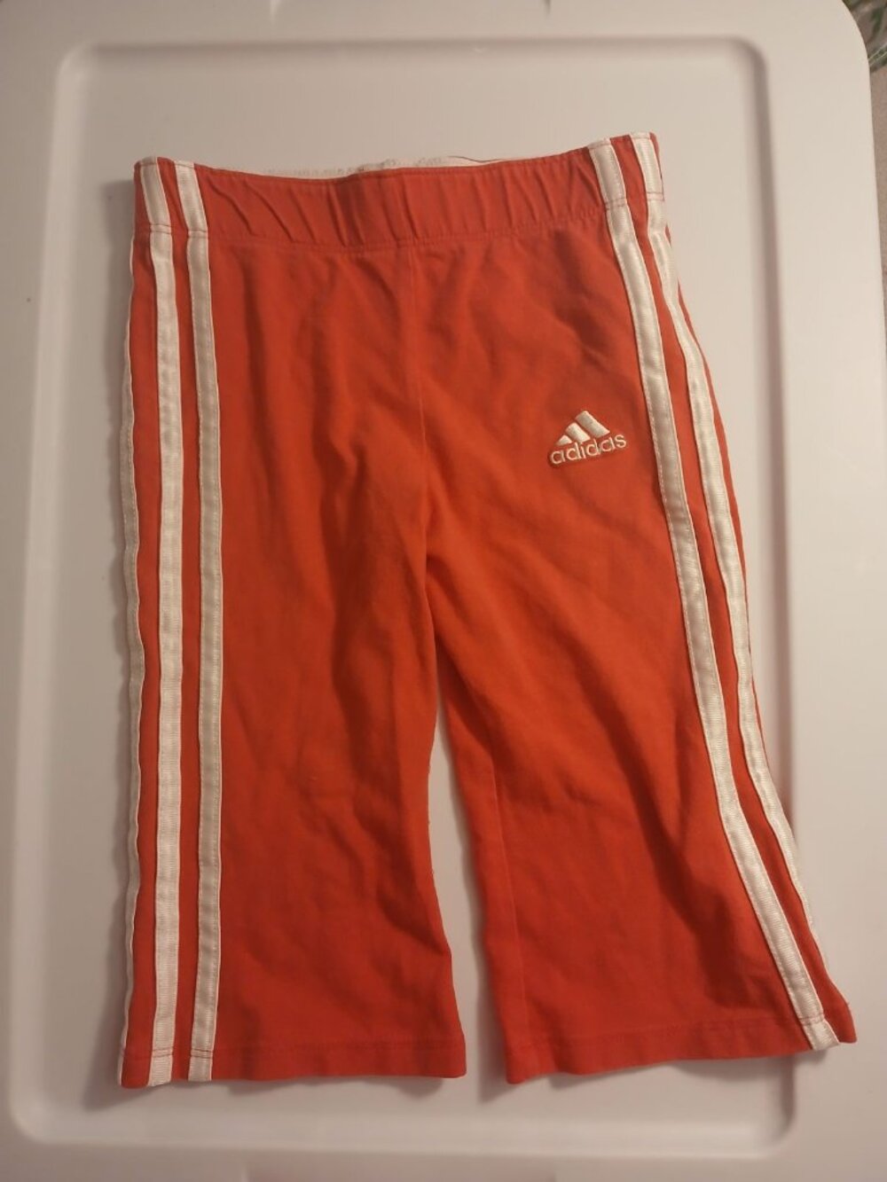 Adidas 4T Girls Pink and White Pants